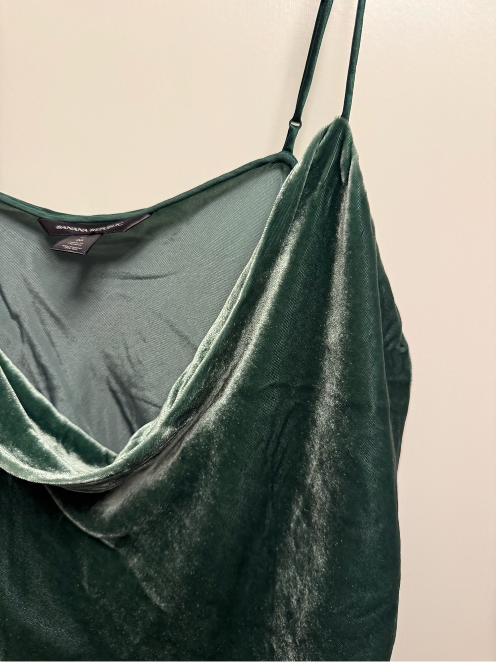 Banana Republic Forest Green Velvet Cowl Neck Cami - Picture 6 of 6